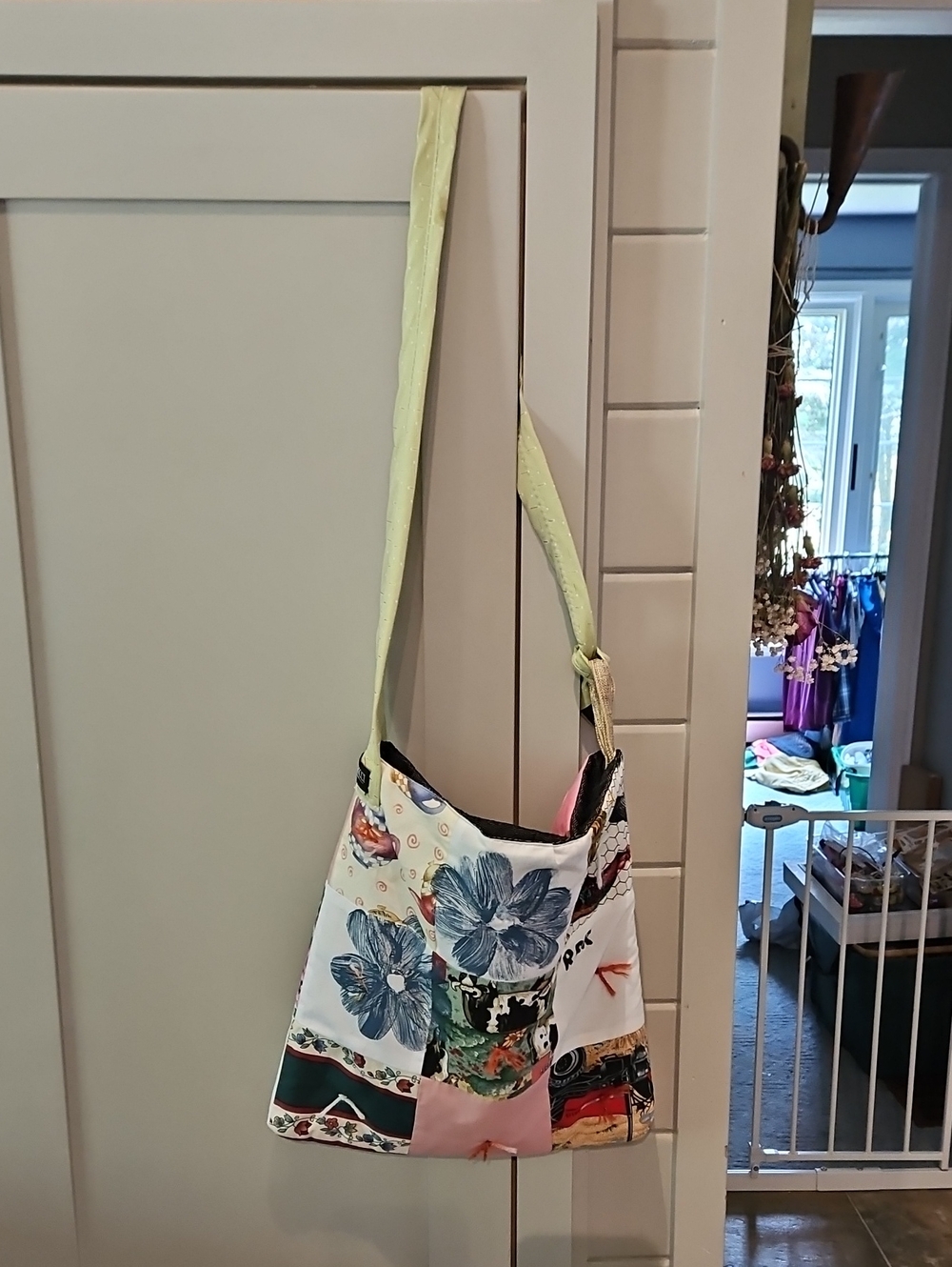 funk.u self Collection Patchwork Floral Bag in Cream and Green BY:RRR (Me)